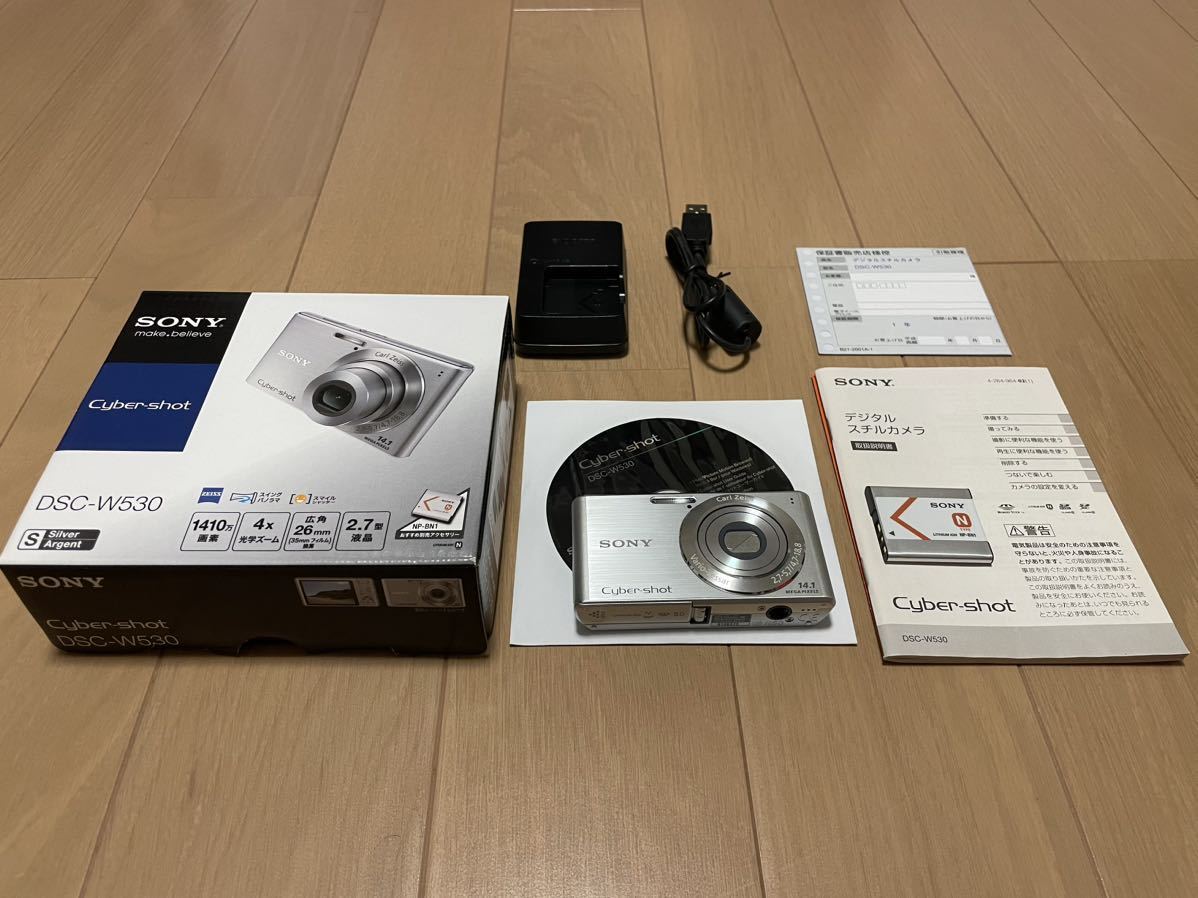 1円スタート！売り切り！SONY サイバーショット Cyber-shot DSC-W530デジタルカメラ ソニー ほぼ未使用品！付属品 完備