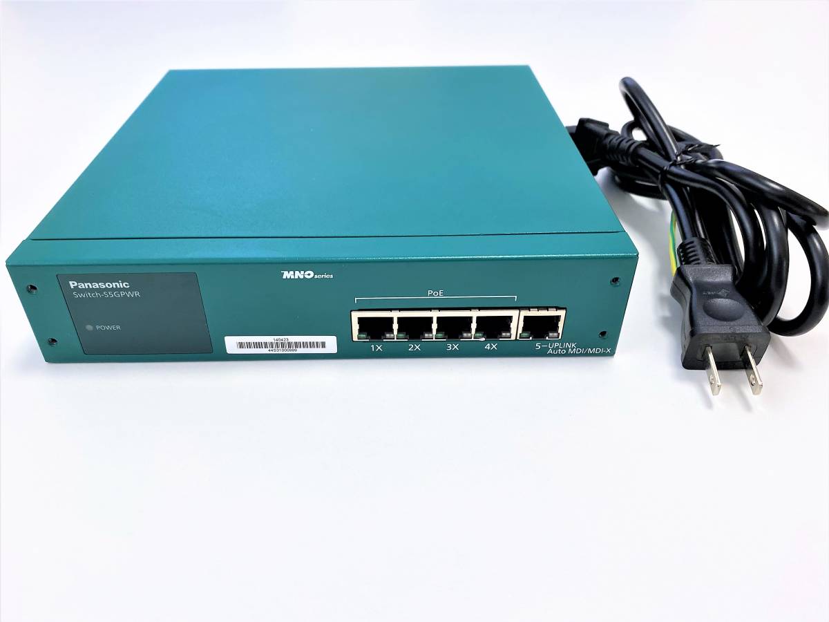中古　Panasonic　Switch-S5GPWR　PoE給電スイッチングHUB　動作確認済　送料無料