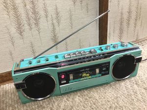 三洋電機 SANYO MR-U4 SL ラジオカセット レコーダー 昭和レトロ