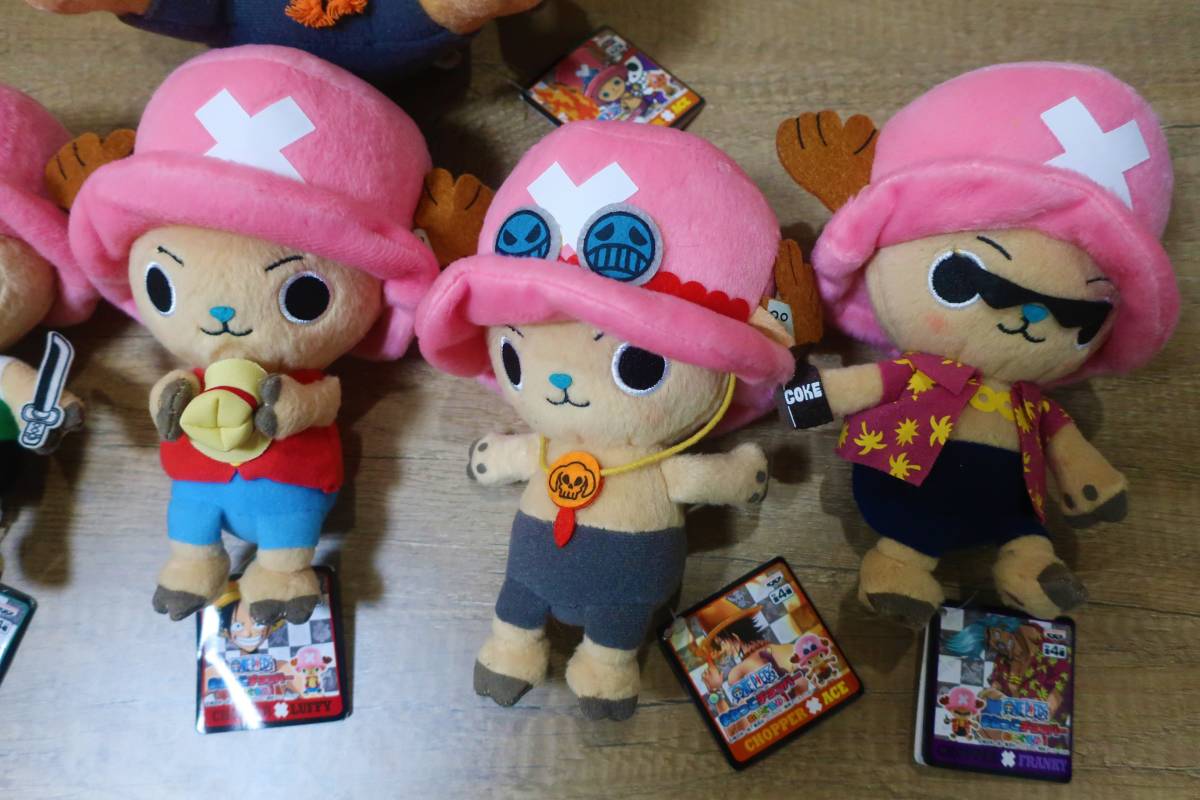 未使用美品★ぬいぐるみ★ワンピース★まねっこチョッパー★エース,ルフィ,ゾロ,フランキー,ソゲキング,タグ付き,まとめて６点_5
