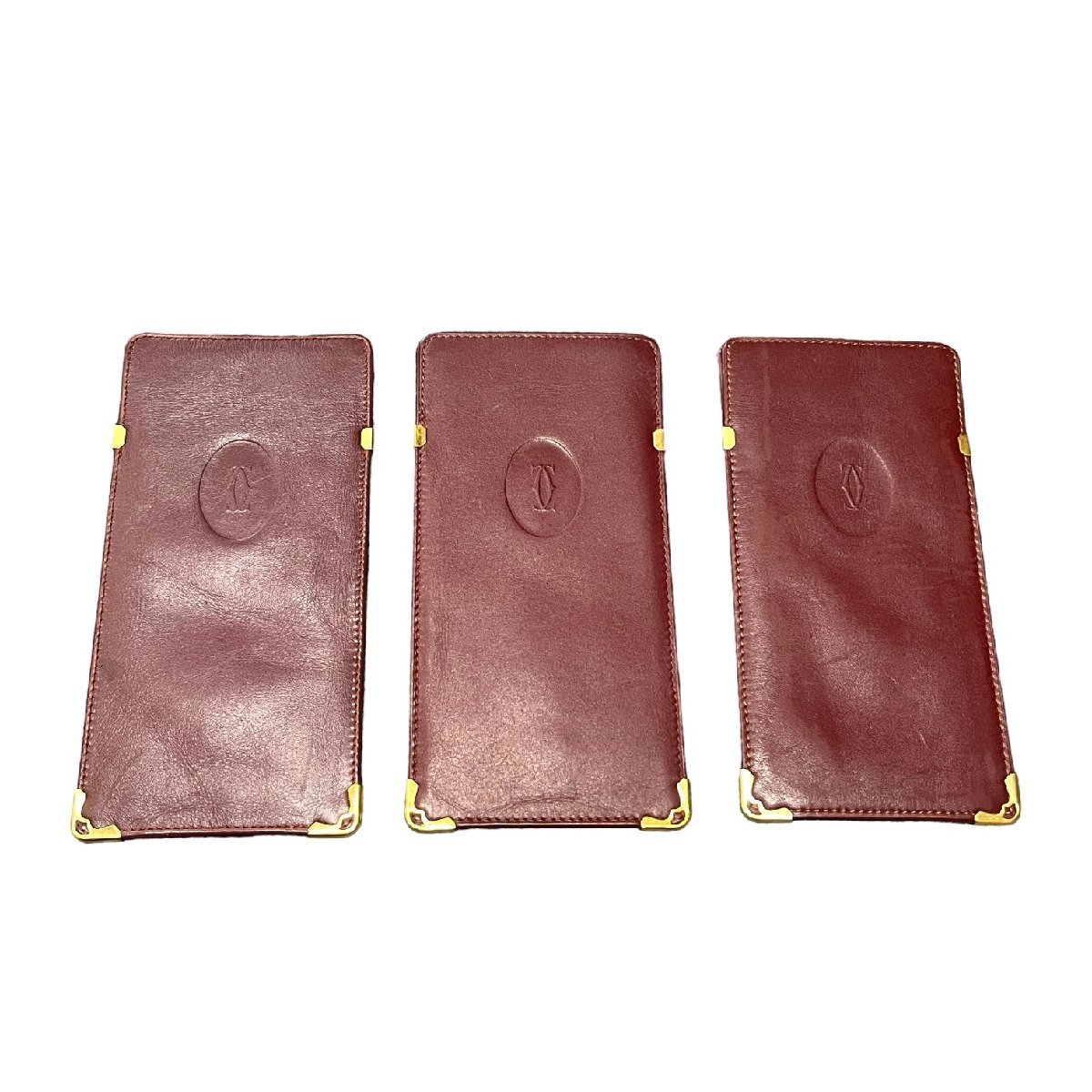 【数量限定，100%新品】 品 Cartier カルティエ メガネケース 3つセット レザー ボルドー ゴールド カーフ 本体のみ N45586RK(その他)｜売買されたオークション情報、yahooの商品情報をアーカイブ公開 - オークファン 服飾小物