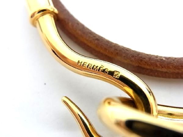 1円 □美品□ HERMES エルメス ジャンボ レザー ゴールド金具 2連 