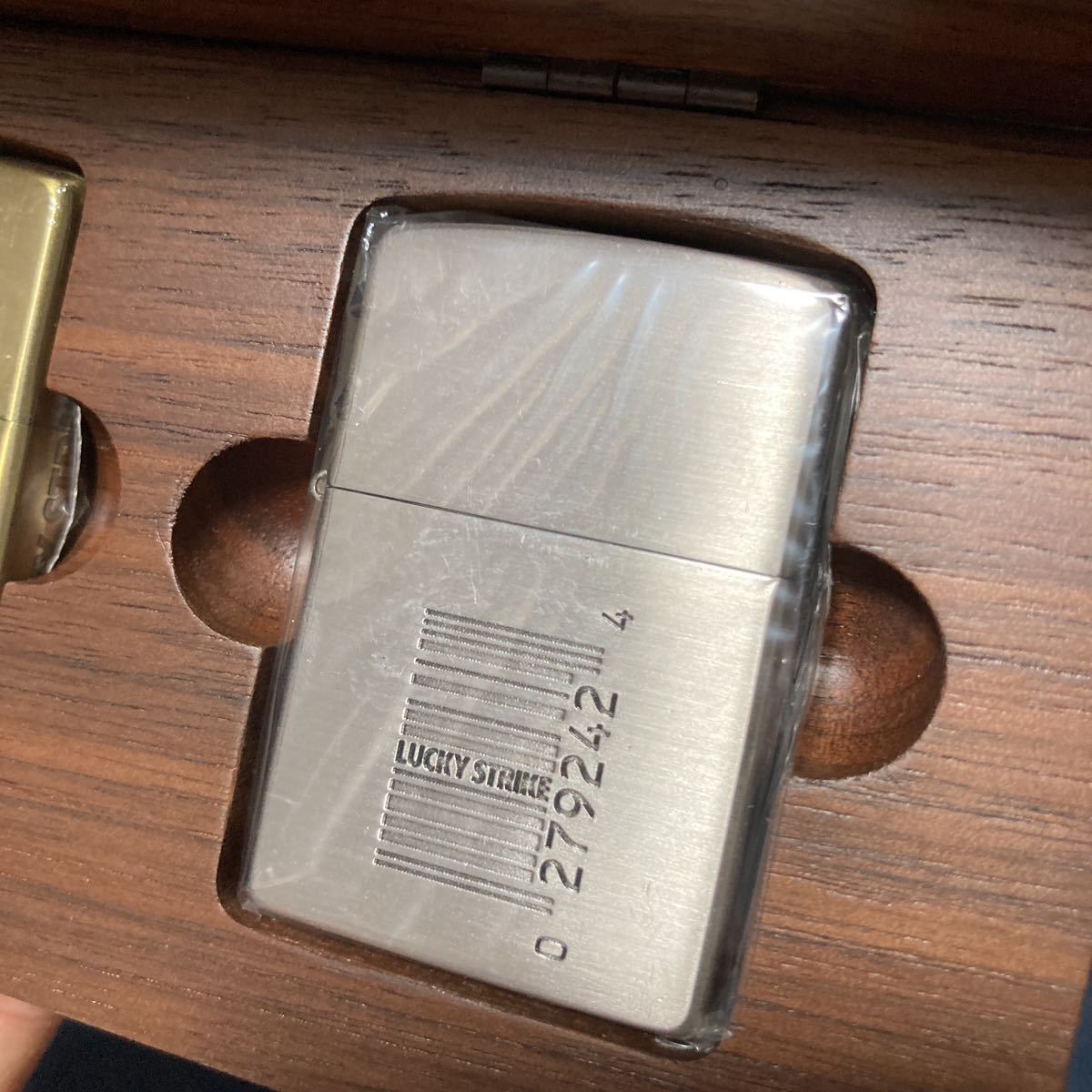 未使用】ZIPPO ラッキーストライク 3個セット 木箱 オイルライター 