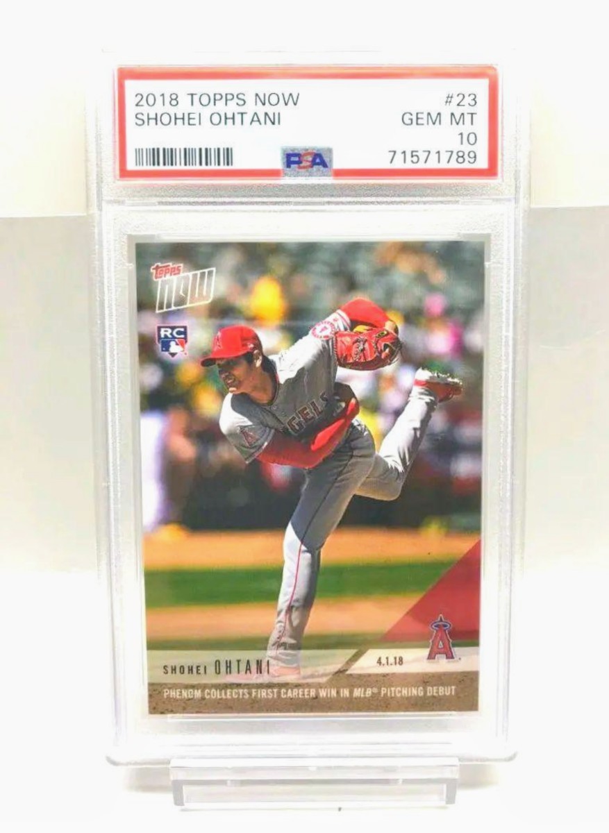美品【PSA10 鑑定済】大谷翔平 2018 TOPPS NOW #23 メジャー 初勝利！ ルーキー first career win WBC MVP 【GEM MINT】RC ワンオーナー品