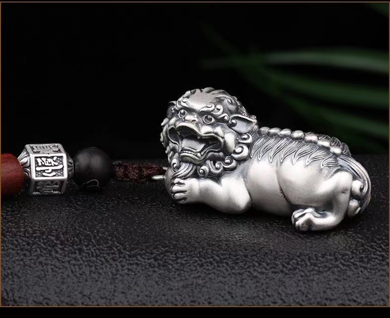 999純銀貔貅茶寵かわいい飾り