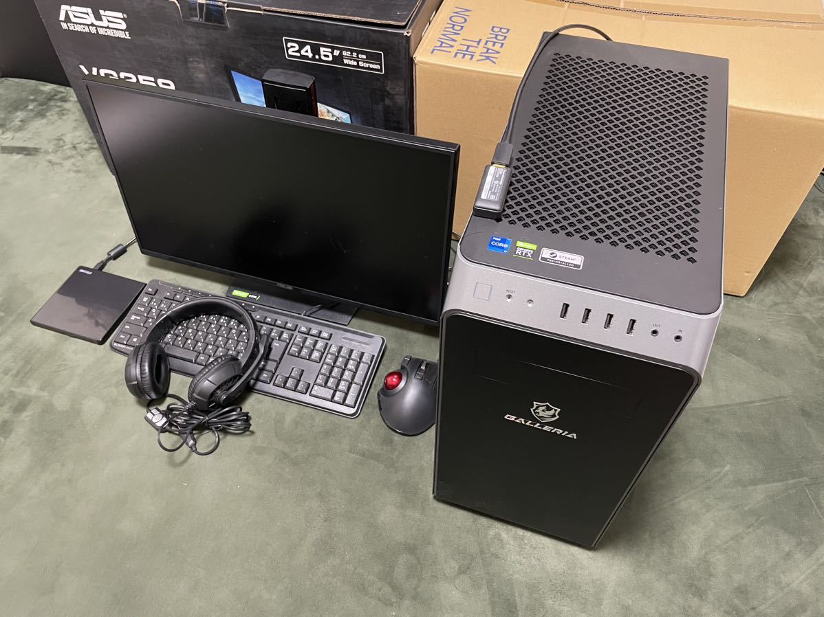 高性能ゲーミングPC】GALLERIA XA7C-R37T + ASUS VG258QR(デスクトップ 