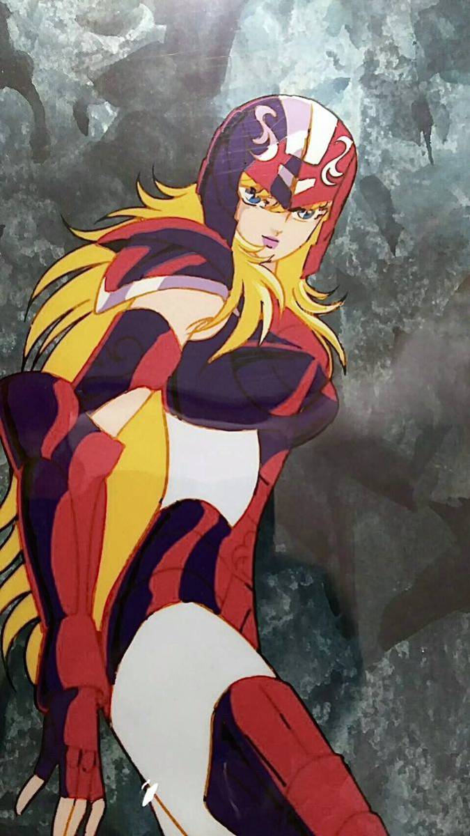 t25 レア 大判聖闘士星矢セル画城戸沙織背景画・額縁付き Yahoo