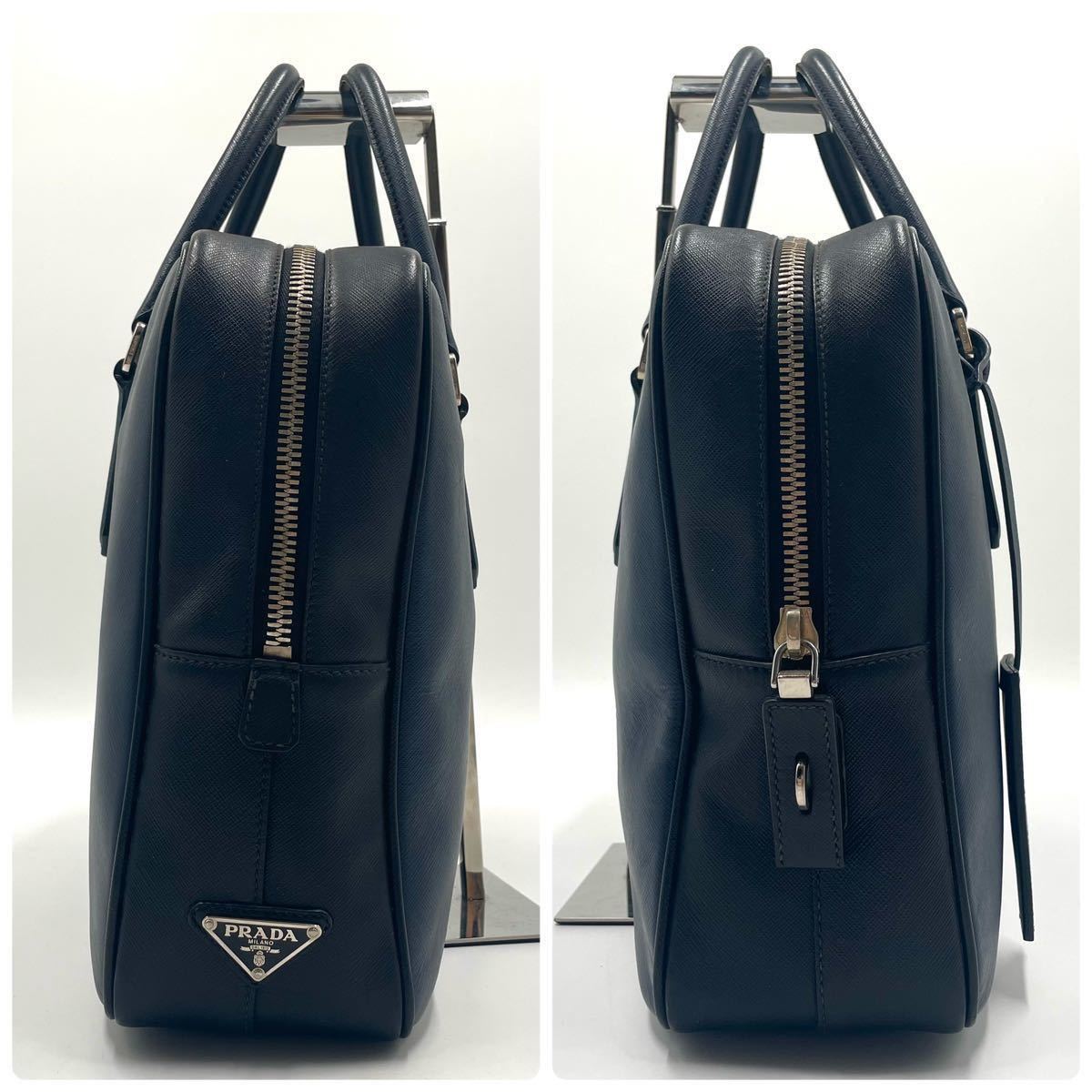 1円【入手困難型 バイカラー】プラダ PRADA サフィアーノレザー ベルデ