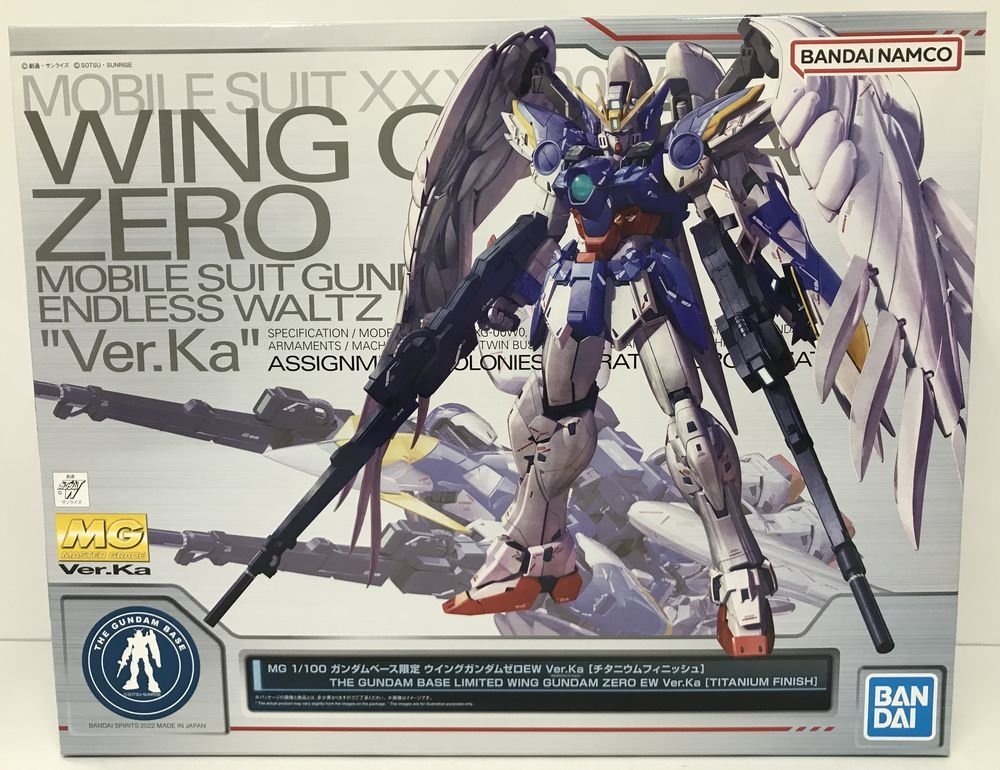 Wb663★バンダイ 1/100 MG ウイングガンダムゼロEW Ver.Ka [チタニウムフィニッシュ] ガンダムベース限定 中古 未組立★