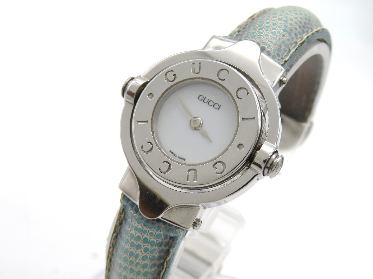 1円◇稼働◇　グッチ　　　ホワイト　クオーツ　レディース　腕時計　　C86603