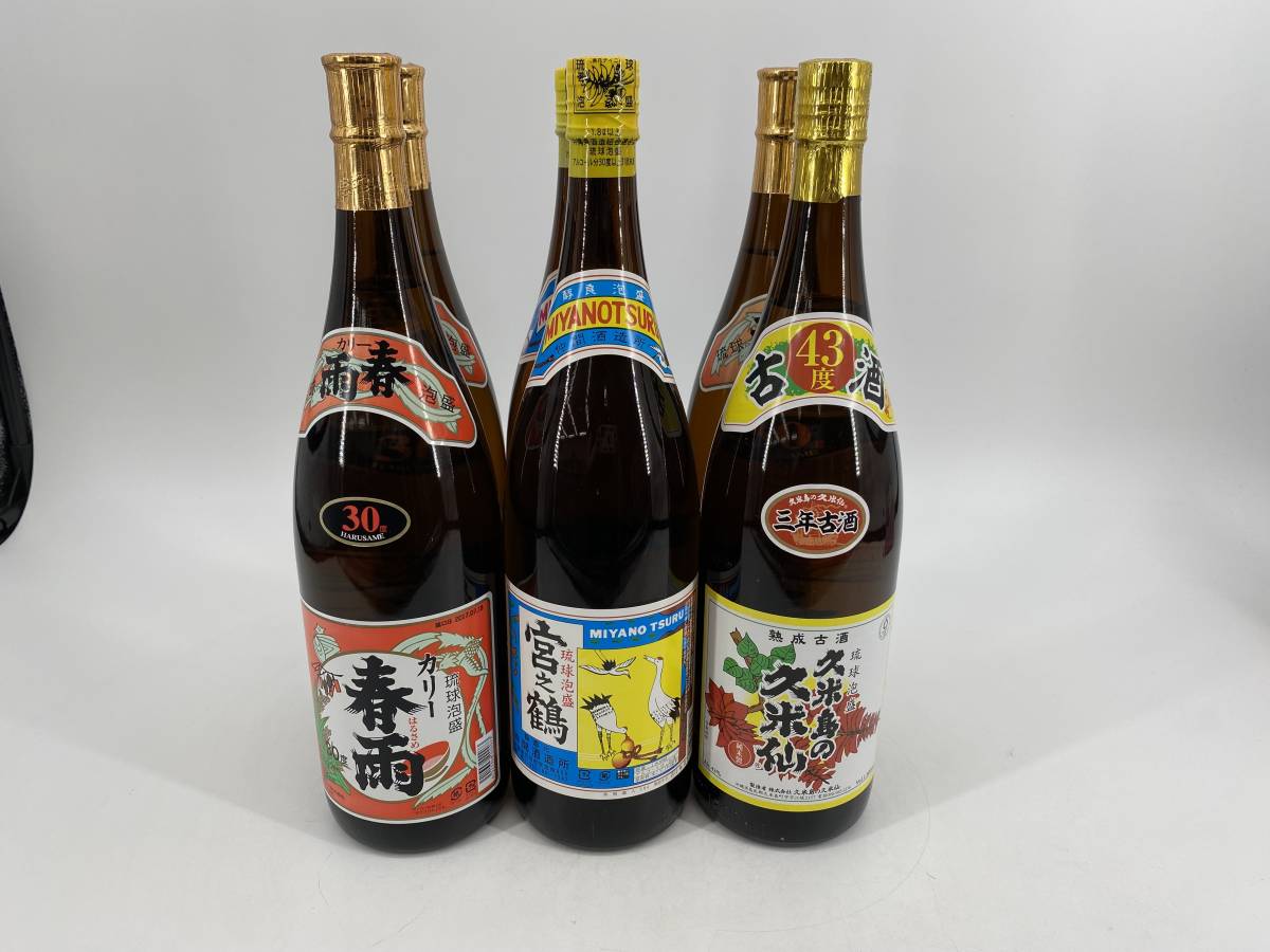 M-69【1本 1800円】琉球泡盛 ［6本セット］カリー春雨 1800ml*3本、久米島の久米仙 1800ml*3本、宮之鶴 1800ml*2本 同梱不可 M709125-127