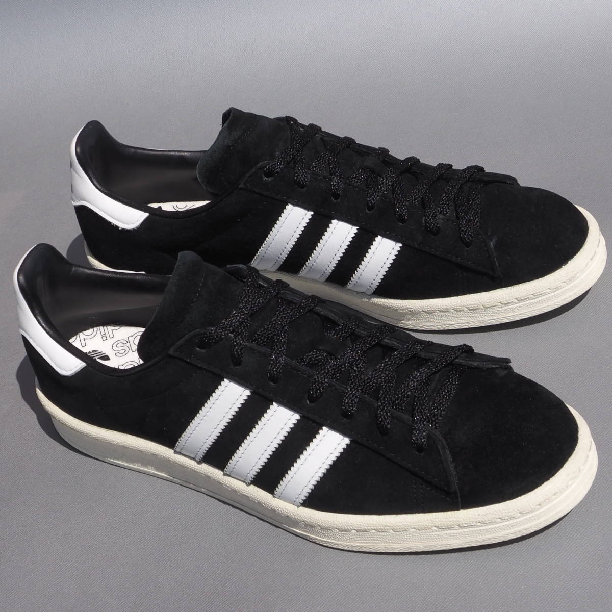 美品!! 20年製 US 9 / 27cm adidas キャンパス80s 黒 BLACK スエード