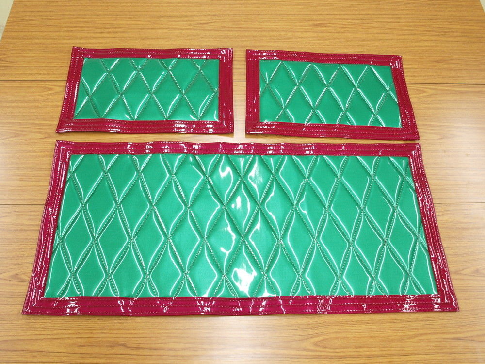 雅製　月光　泥除け　グリーン/ワインレッド　在庫処分出品 トラック &frasl; SGK-16真月光泥除け厚さ16mmオーダーメイド泥除け GZ-MF-2tw 長たれ3分割セット 2トンワイド用サイズ