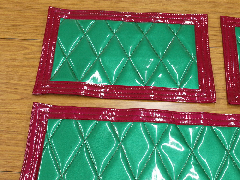 雅製　月光　泥除け　グリーン/ワインレッド　在庫処分出品 トラック &frasl; SGK-16真月光泥除け厚さ16mmオーダーメイド泥除け GZ-MF-2tw 長たれ3分割セット 2トンワイド用サイズ