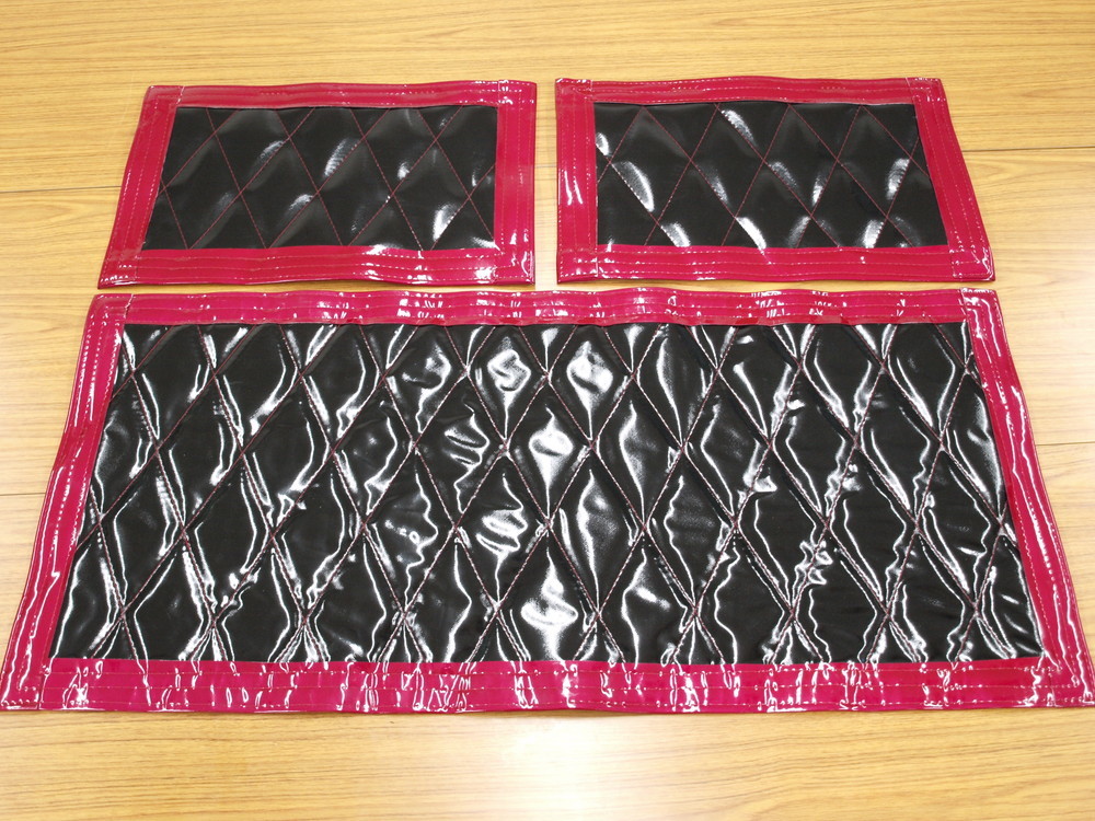 雅製　月光　泥除け　グリーン/ワインレッド　在庫処分出品 トラック &frasl; SGK-16真月光泥除け厚さ16mmオーダーメイド泥除け GZ-MF-2tw 長たれ3分割セット 2トンワイド用サイズ