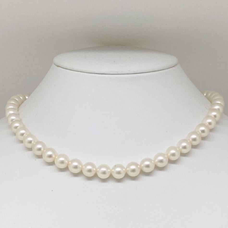 アコヤ本真珠ネックレス］S 約42.2g 8-8.5mm珠 44.5cm パール pearl 
