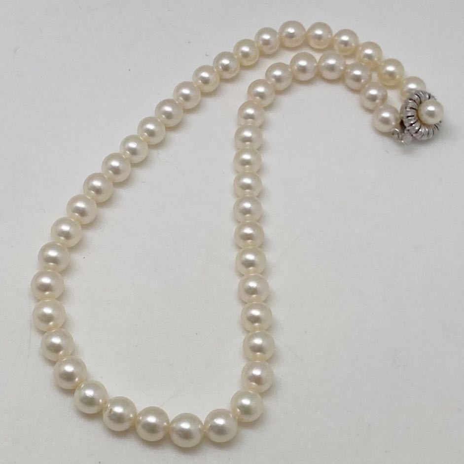 アコヤ本真珠ネックレス］S 約42.2g 8-8.5mm珠 44.5cm パール pearl 