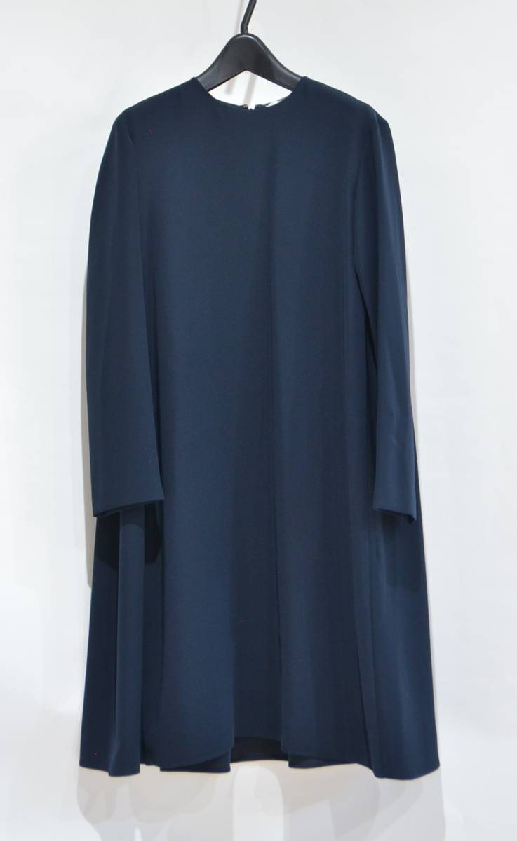 YOKO CHAN ヨーコチャン バックギャザードレス ワンピース ネイビー 40 Y-28877B