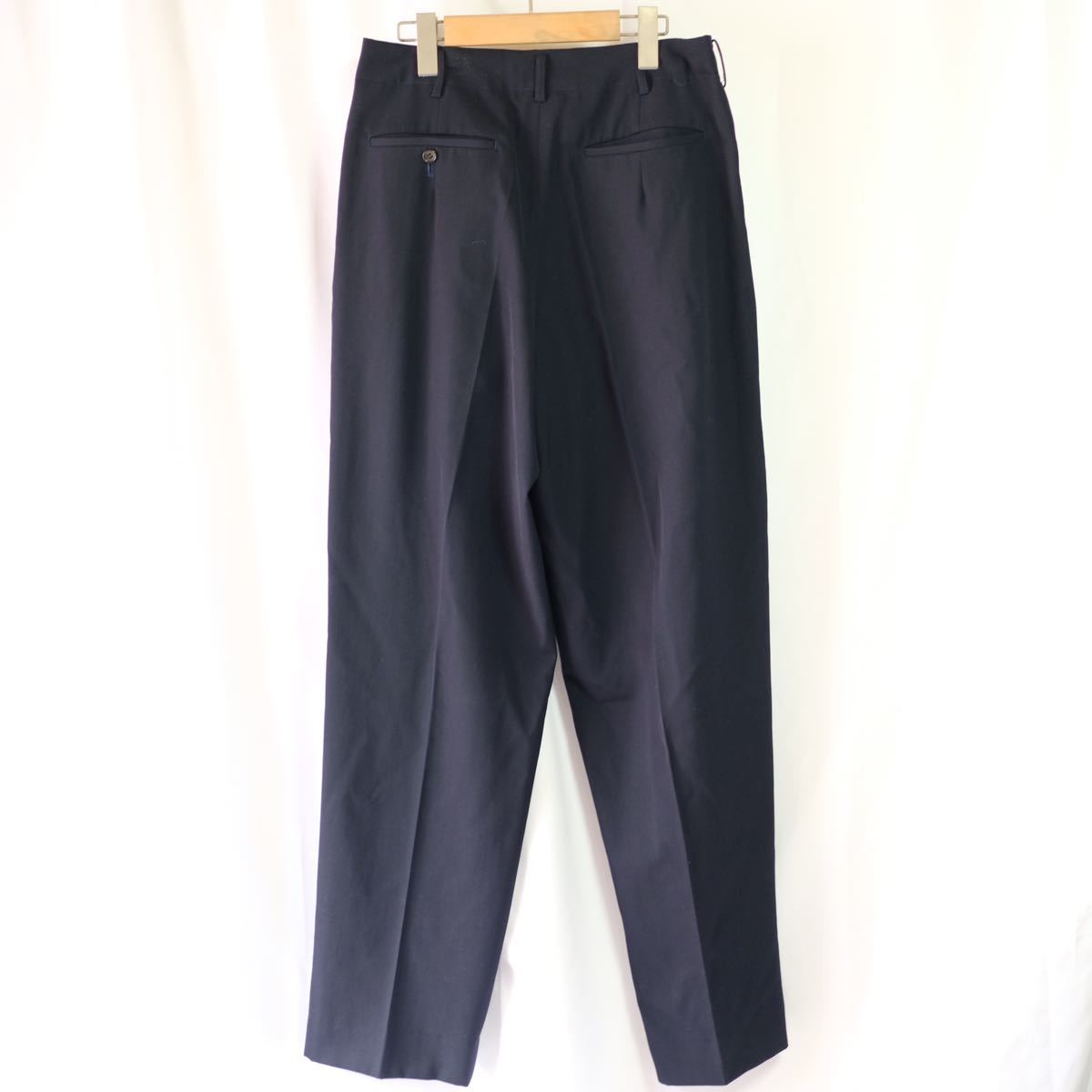 【美品】ワイズ フォーメン　ワイド スラックス　シワギャバ　2タック　90s 未使用品】ワイズ フォーメン ワイド スラックス シワギャバ 2タック