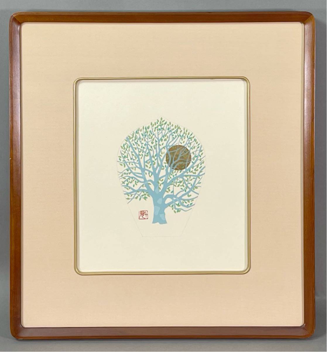 東山魁夷 「散華 慈光」木版画 薬師寺 薬師寺木版散華6枚セット東山魁