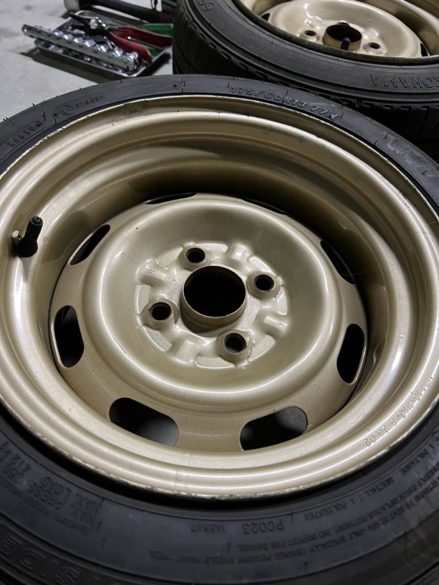 鎌ケ谷加工鉄チン PCD100 4H 13x5.68 j 2本 5.88j2本（鎌ヶ谷ホイール 