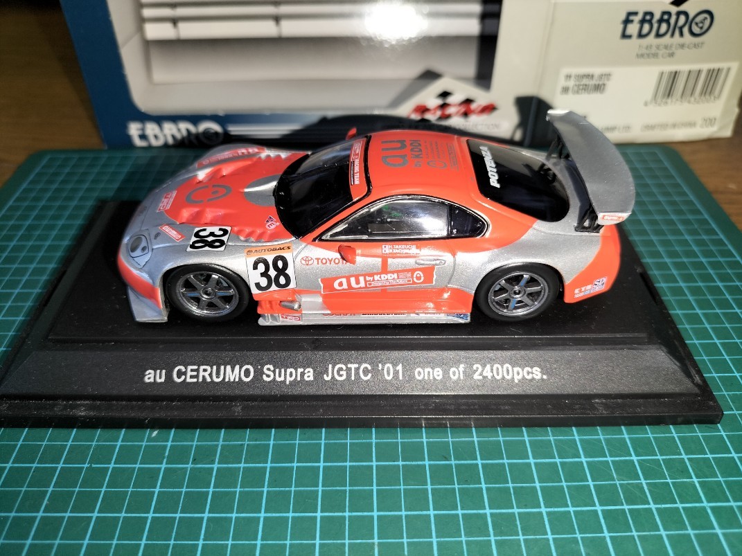 レア 絶版 エブロ1/43 au セルモ スープラ au CERUMO SUPRA No.38 JGTC