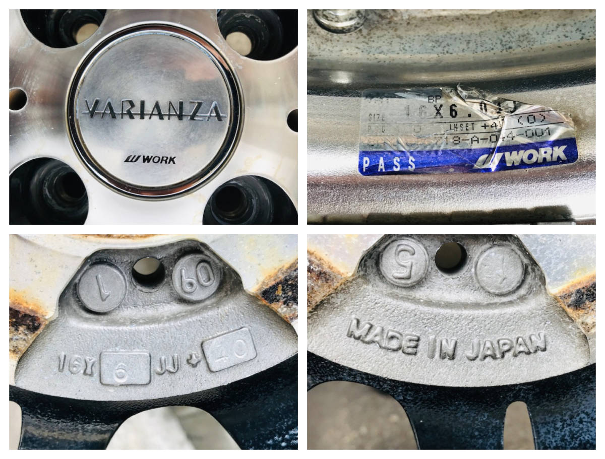 WORK VARIANZA 16インチ アルミホイール 16×6Jオーダーインセット+40 