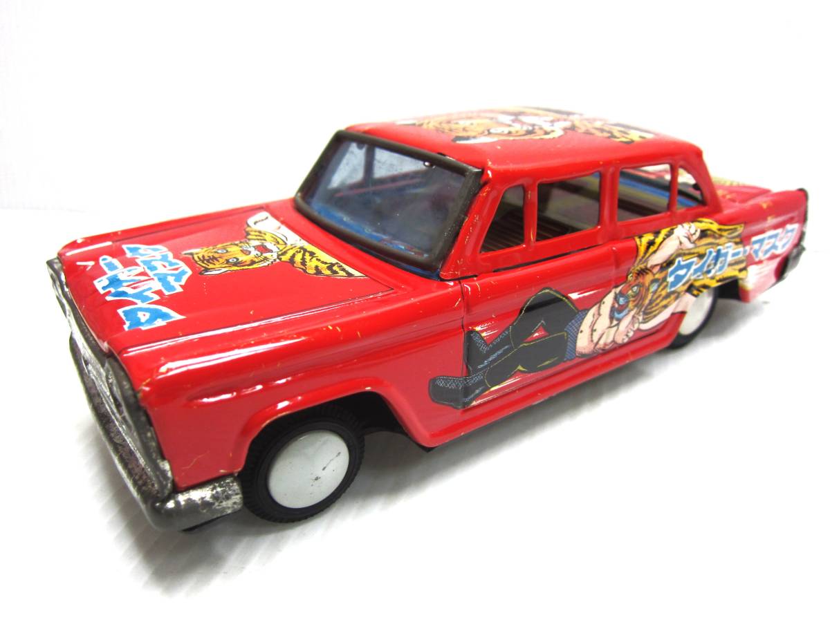 希少品！　当時物！　タカトク製　ブリキ　タイガーマスク　自動車　ミドルサイズ