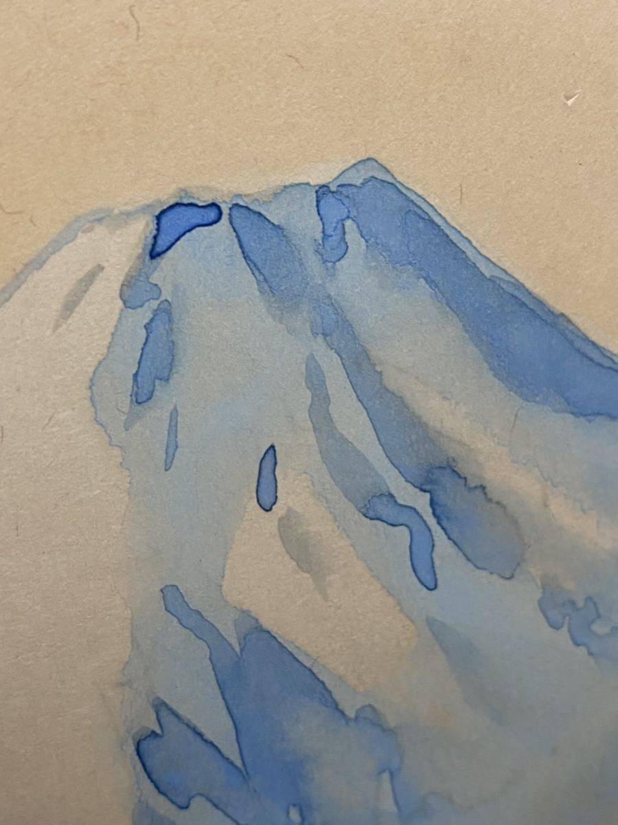 真作 日本画 水彩画 風景画 北島精六 色紙額 山 鶴 雲海 創元会 展示会