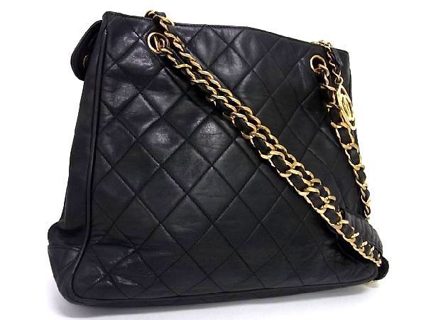 1円 □美品□ CHANEL シャネル ココマーク マトラッセ ラムスキン
