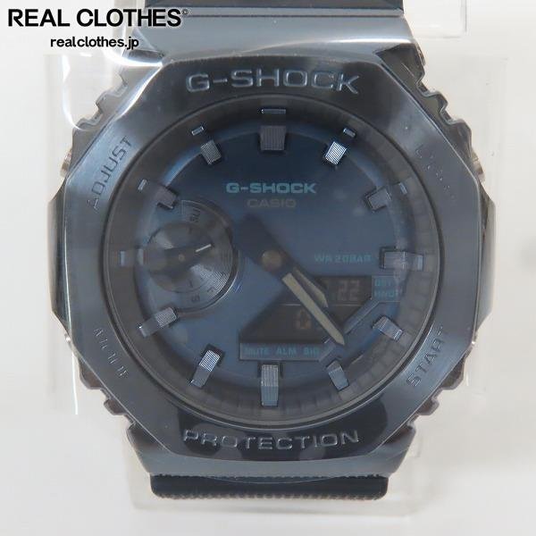 (2)【未使用】G-SHOCK/Gショック メタルカバード カーボンコアガード構造 ネイビー GM-2100N-2AJF /000