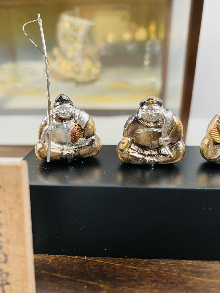 工匠 関武比古作 宝船 SILVER985 銀製 七福神 4号 縁起物 ケース付