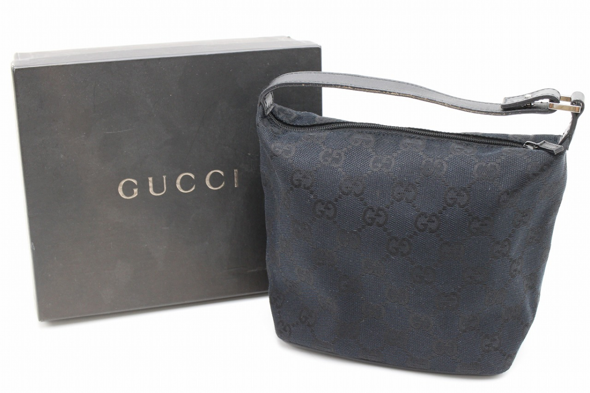 GUCCI（グッチ） GGキャンバス アクセサリーポーチ - ブラウン