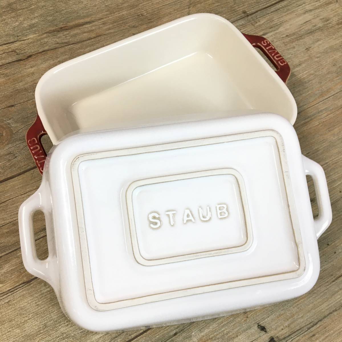 STAUB　ストウブ　グラタンプレート　21cm　2点セット Staub（ストウブ） グラタン皿 オーブン皿 レクタンギュラーディッシュ