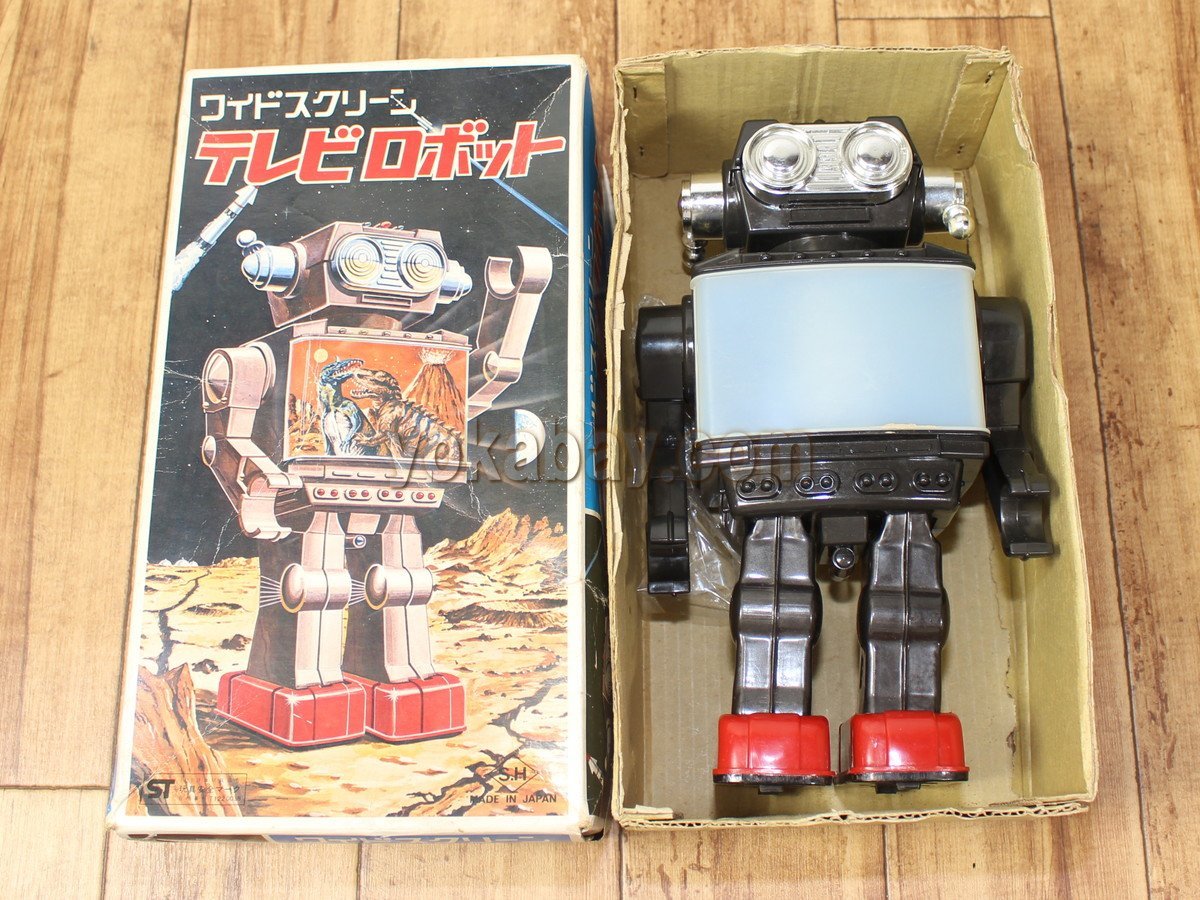 ★昭和レトロ　『ワイドスクリーン　テレビロボット 』　高さ28cm×幅16cm　日本製