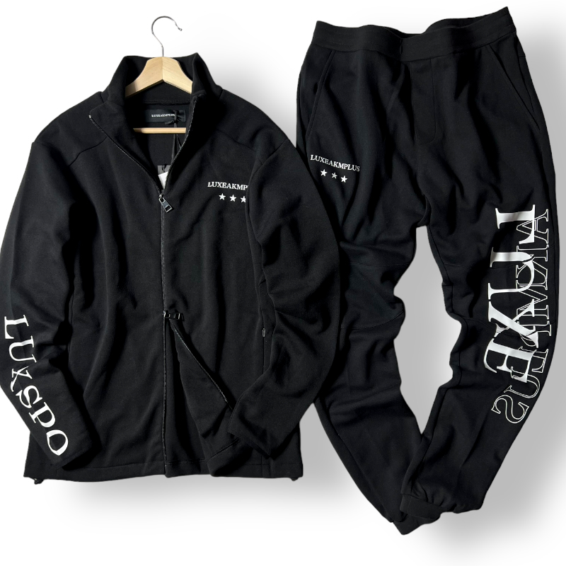 新品 LUXEAKMPLUS リュクスエイケイエムプラス 定価2.8万 トラックジャケット ジョガーパンツ セットアップ ゴルフウェア XL GOLF ◆B1183
