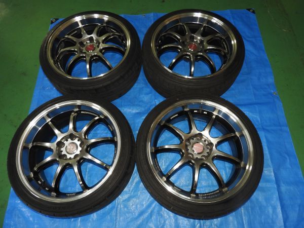 5 CZ4A エボ 10 X ワーク エモーション D9R 19インチ 8.5J +30 5H 114.3 WORK ホイール DZ102 245/35R19 ASSY ランサー ランエボ CY4A RAYS WORK ワーク ホイール with 19x10.5 8.5J(EVO10