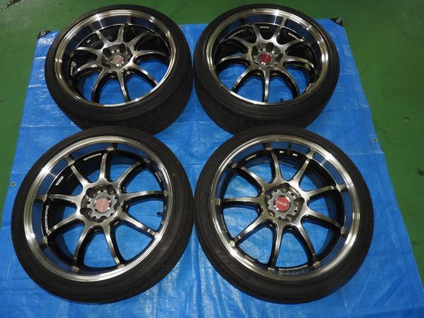5 CZ4A エボ 10 X ワーク エモーション D9R 19インチ 8.5J +30 5H 114.3 WORK ホイール DZ102 245/35R19 ASSY ランサー ランエボ CY4A RAYS WORK ワーク ホイール with 19x10.5 8.5J(EVO10