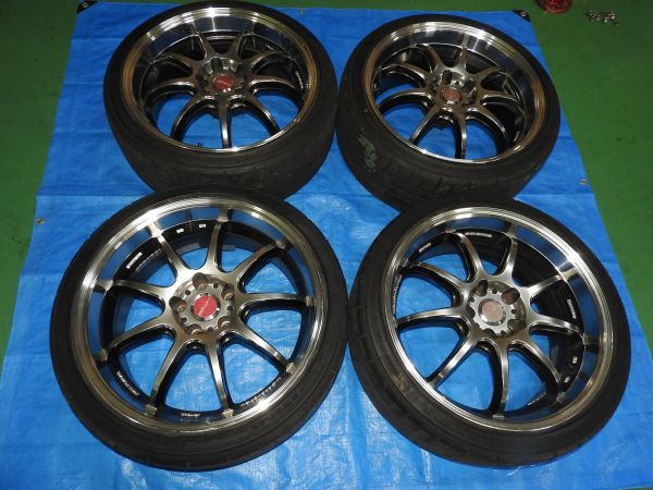 5 CZ4A エボ 10 X ワーク エモーション D9R 19インチ 8.5J +30 5H 114.3 WORK ホイール DZ102 245/35R19 ASSY ランサー ランエボ CY4A RAYS WORK ワーク ホイール with 19x10.5 8.5J(EVO10