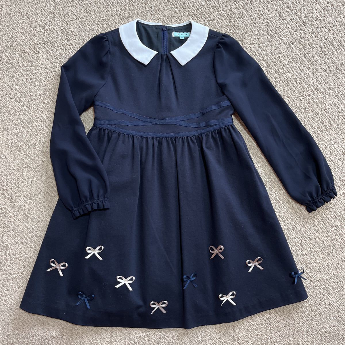 tocca セレモニー ワンピース　120cm ネイビー トッカ☆TOCCA☆ワンピース☆サイズ120☆美品☆卒園式、入学式
