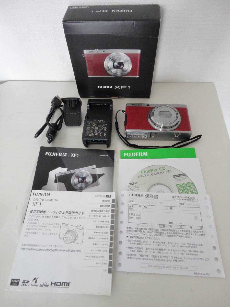 FUJIFilm フジ XF1 赤 レッド 付属品 デジタルカメラ ジャンク
