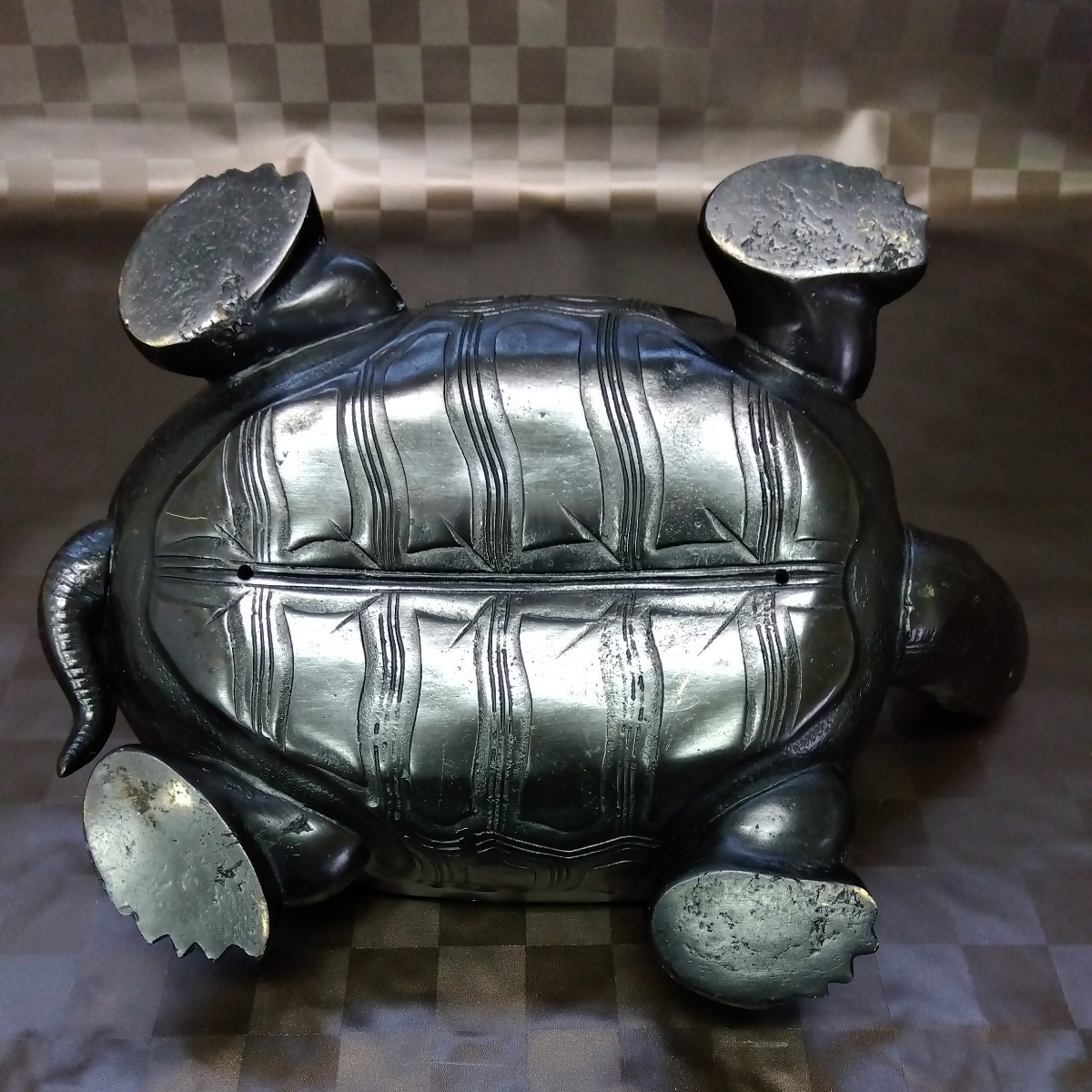 亀の置物 金属製 インテリア 亀 置物 入物 骨董品 金属工芸 Yahoo!オークション 【公式通販】