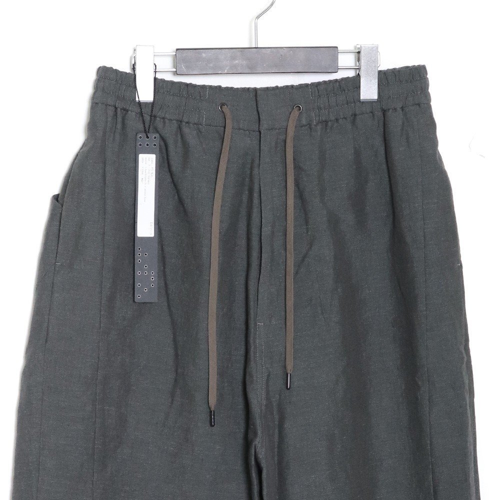 DEVOA 23SS Dropcrotch cropped pants Linen サイズ2 ブルーグレー PTN-BLKL デヴォア ドロップクロッチクロップドパンツ リネン サルエル