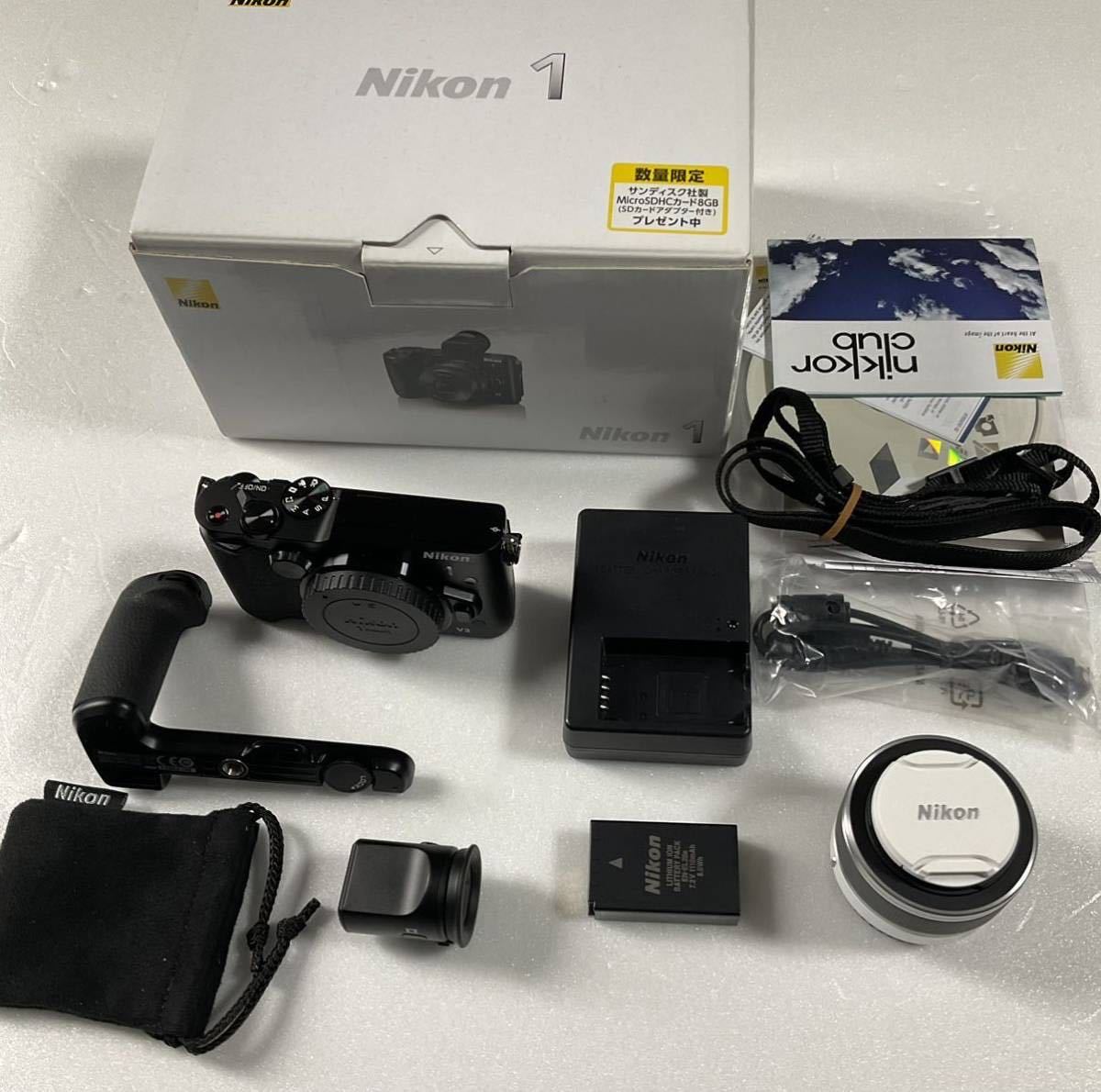 ニコン Nikon 1 V3 レンズキット ブラック フルセットショット数18枚