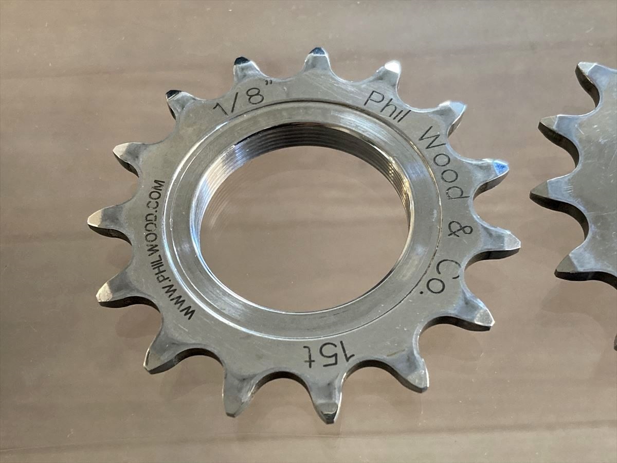 中古 PHILWOOD フィルウッド TRACK COG トラックコグ 15T 厚歯 即決 固定 ピスト コグ 