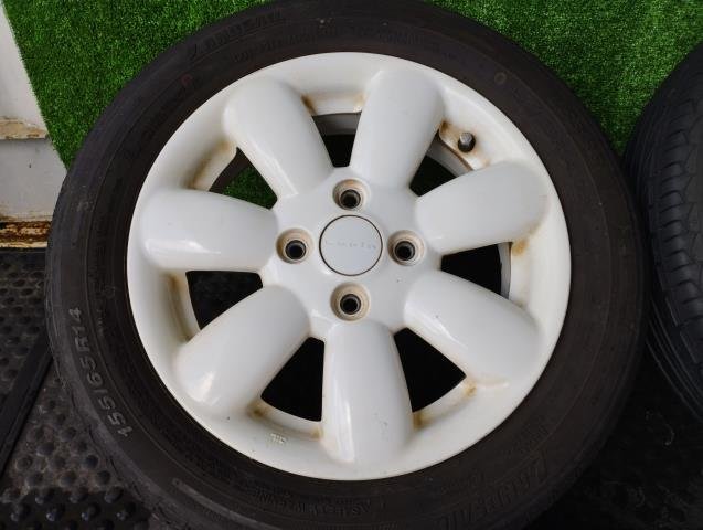SUZUKI純正 ホイール ラパン 14×4.5J＋45 PCD100/4H 白色 タイヤ