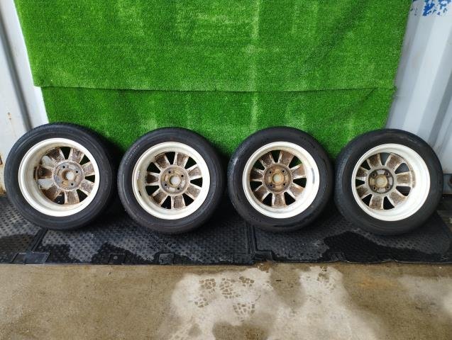 ダイハツ　ラパン　純正ホイールタイヤ　4本155/65R14 タイヤ製年2025 SUZUKI純正 ホイール ラパン 14×4.5J＋45 PCD100/4H 白色 タイヤ