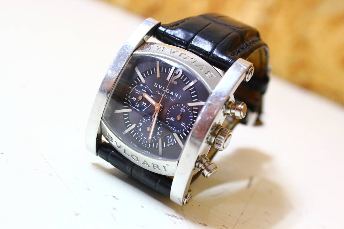 FG09046 BVLGARI ブルガリ ASSIOMA アショーマ 自動巻 AA44S 稼働品 