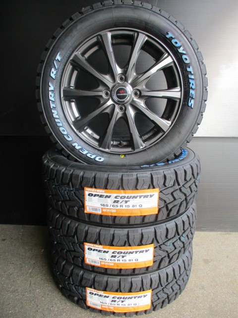 新品トーヨーオープンカントリーR/T☆165/65R15 ホワイトレターセット