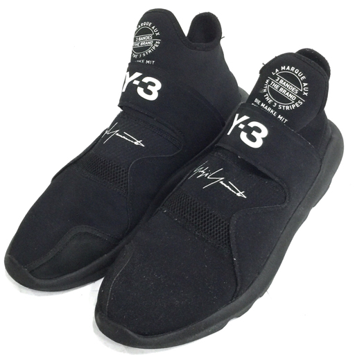 Y-3 SAIKOU 28.5cm ハイカットスニーカー メンズ ブラック×ホワイト 